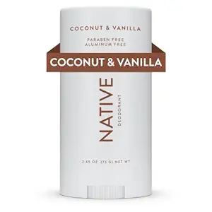 Desodorante Native – Desodorante natural para mujeres y hombres – Vegano, sin gluten, sin crueldad – Contiene probióticos – Sin aluminio y sin parabenos, ingredientes derivados naturalmente – coco y vainilla