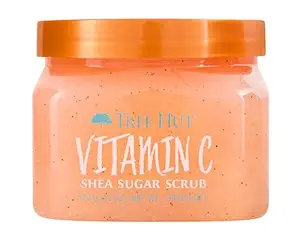 Tree Hut - Exfoliante de azúcar y karité, Vitamin C (vitamina C), 18 onzas, exfoliante ultrahidratante para un cuidado corporal nutritivo y esencial