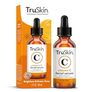 TruSkin - Suero de vitamina C – Suero facial antienvejecimiento con vitamina C, ácido hialurónico, vitamina E y más – Suero iluminador para manchas oscuras, tono de piel uniforme, área de los ojos,